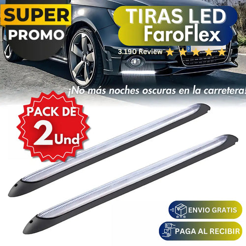 2 Piezas Tiras FaroFlex LED