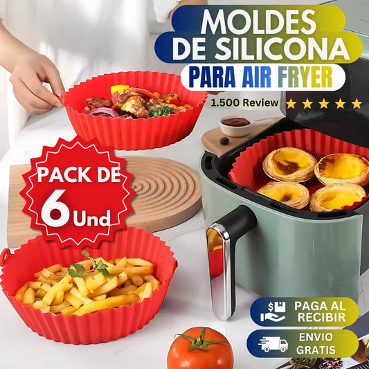 Pack de 6 Moldes  Para Air Fryer