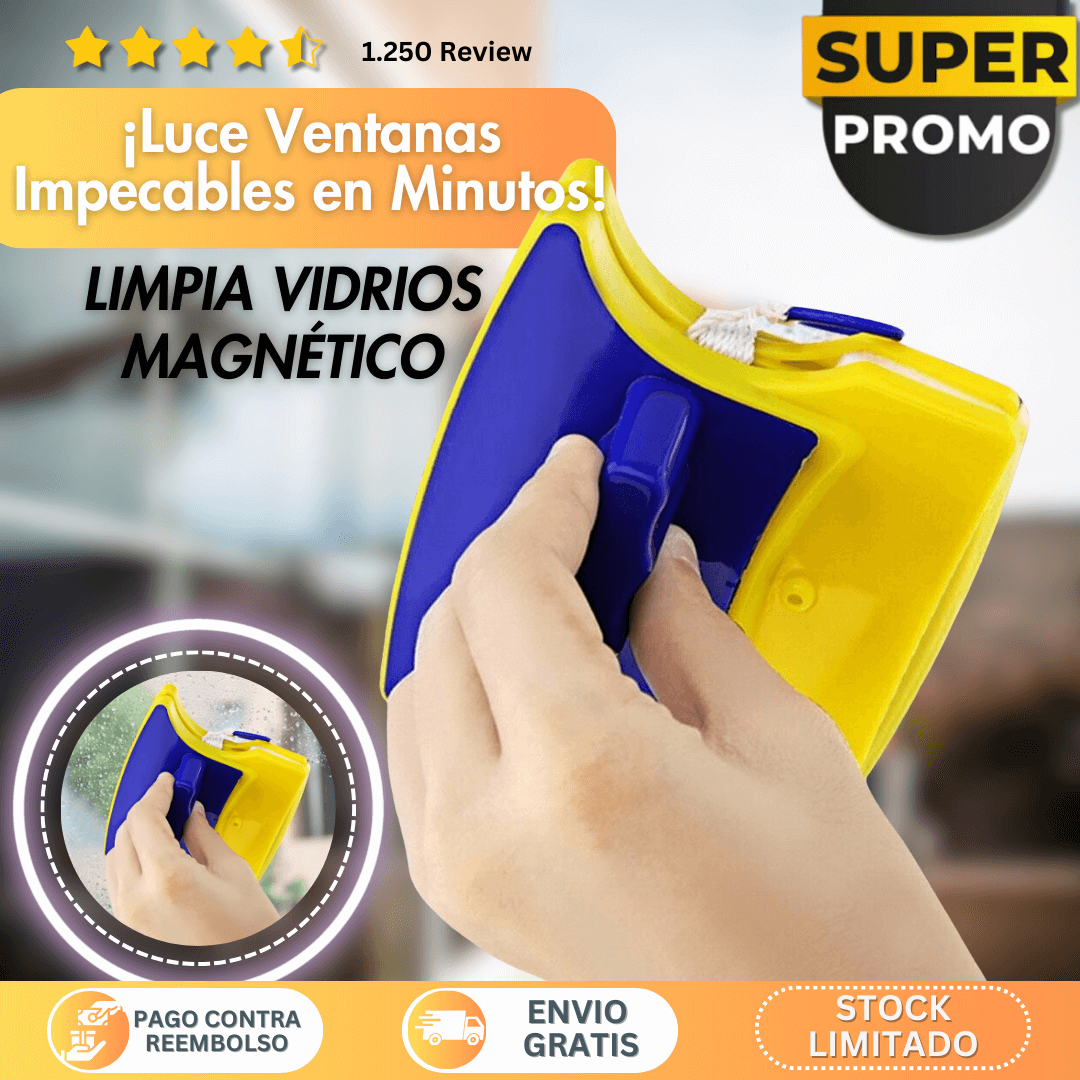 Limpiador Magnetico Para Vidrios Y Ventanas + Envio gratis