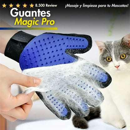 Par de Guantes Magic Pro (Masaje y limpieza) de Mascotas