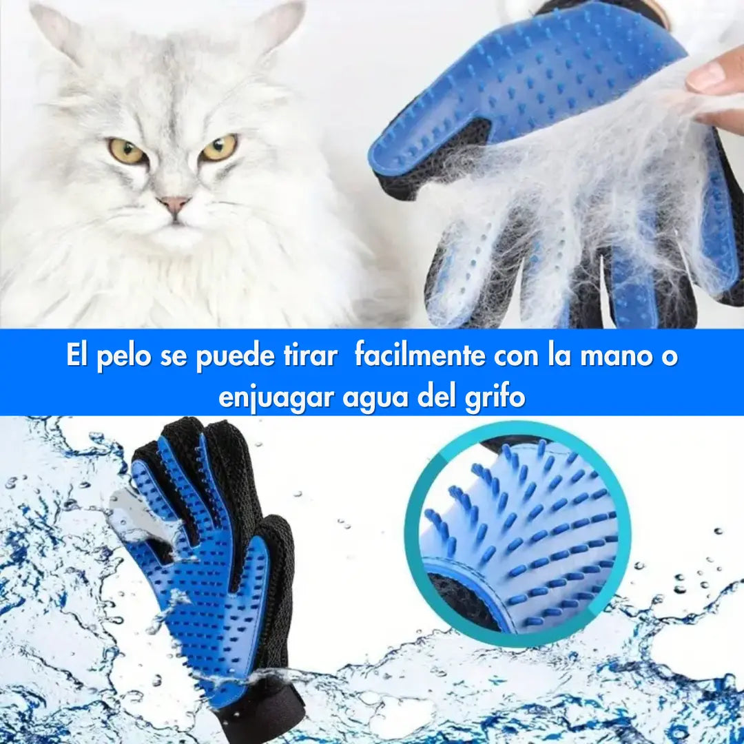 Par de Guantes Magic Pro (Masaje y limpieza) de Mascotas